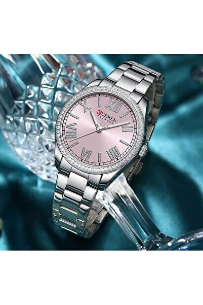 Curren NEW Luxury Stainless Steel Wristwatches for Ladies Romantic Rose Pink ...