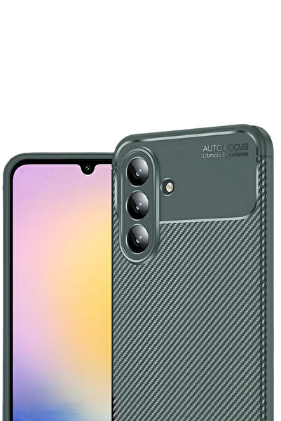 isiltikidsmoda Newface Samsung Galaxy S25 Fe Auto Focus Carbon Cover - Dark G...