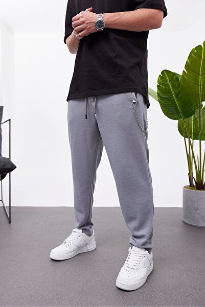 NOMARC Pantaloni tricotați cu lanțuri, stil afumat