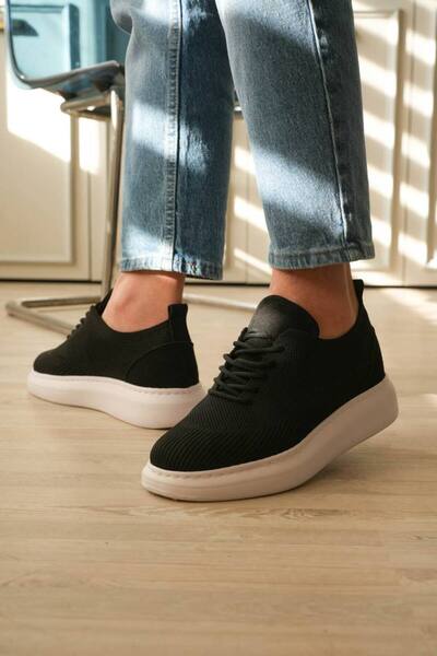 BESKAR حذاء KB M101 Kuback أسود اللون من التريكو برباط للرجال