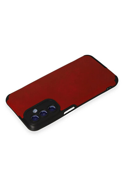 isiltikidsmoda Newface Samsung Galaxy M34 5g Case Loop Leather Silicone - Red