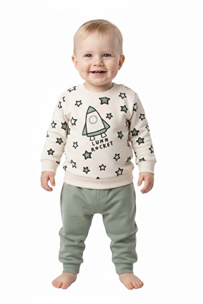 BAGLAN Σετ φούτερ και παντελόνι για αγόρια με στάμπα στο μπροστινό μέρος BGL-...