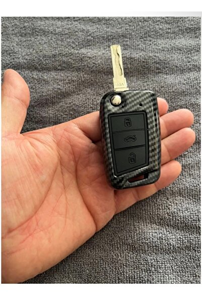 CİHAN GROUP Golf 7 Polo Taigo T-Roc Tiguan Caddy Carbon Key Case Cover 2. See...
