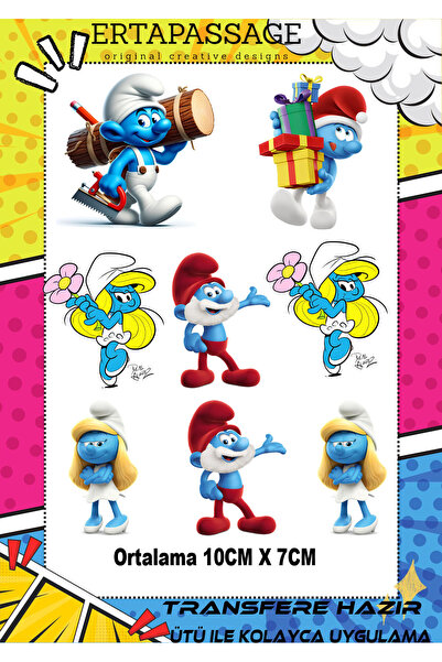 ErTaPassage Sirinler2 Desenli Ütü ile Yapışan Transfer Baskı, Tişört, Çanta İ...