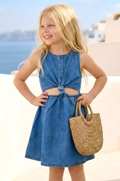 Zeyland Τζιν φόρεμα για κορίτσια 3-10 ετών, μπλε