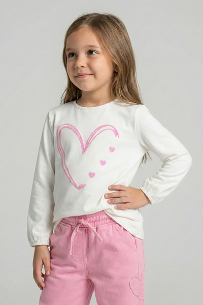 DMB BOYS & GIRLS Dmb Girl's Heart Štampano Badi 4-9 godina roze