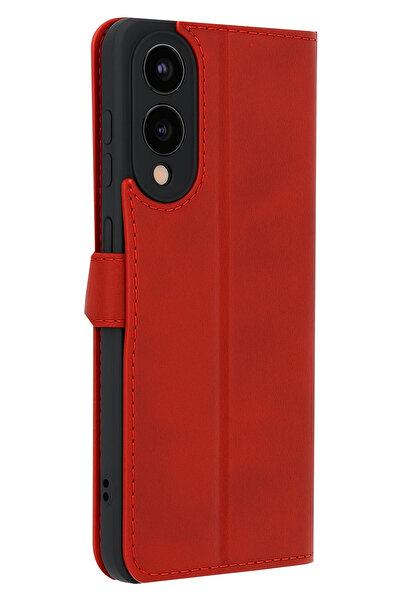 isiltikidsmoda Newface Samsung Galaxy S25 Edge Trend S Plus Flip Case - Red