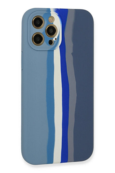 isiltikidsmoda Newface iPhone 12 Pro Case Marbled Launch Silicone - Blue-Grey