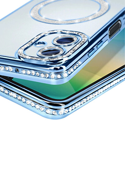 isiltikidsmoda Newface Samsung Galaxy A06 Joke Simli Magneticsafe Case - Blue