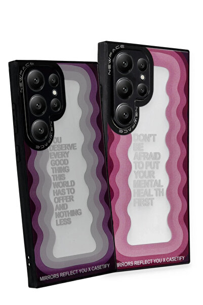 isiltikidsmoda Newface Samsung Galaxy S23 Ultra Case Mirror Pattern Cover - M...