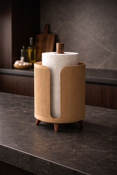 CHARM3D Nordic Loft Paper Towel Holder – Modern Freestanding Kitchen Towel Stand