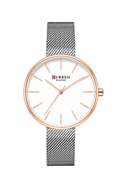 Curren Women's Waterproof Simple Stainless Steel Mesh Band Quartz Watch
