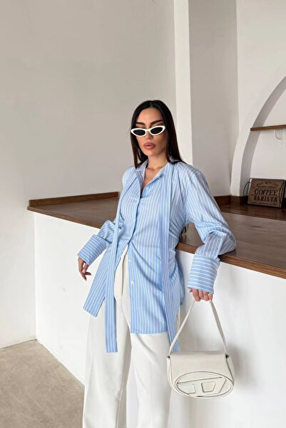 Sorridi Blue Scarf Striped Pinterest Shirt