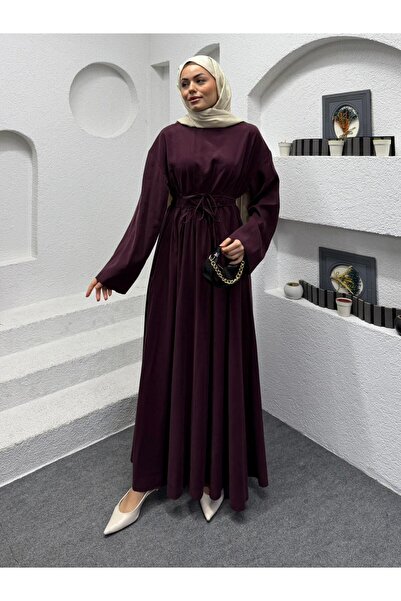 Warga Pleated Waist Modal Modest Dress