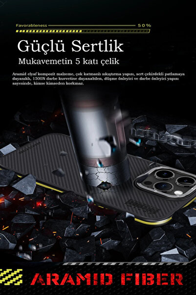 isiltikidsmoda Joko iPhone 15 Pro Max Case Aramid 600D Kevlar Carbon Fiber Ma...