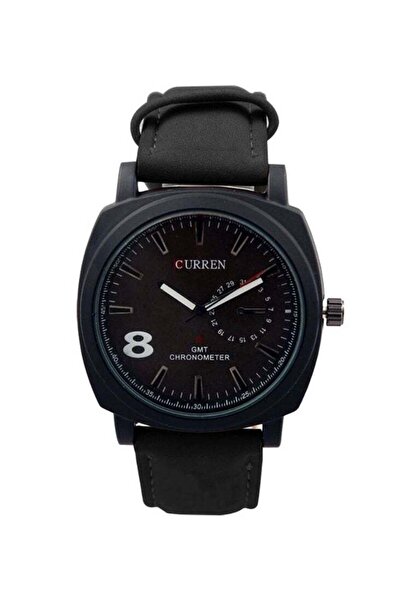 Curren 8139 Watch For Men Leather Strap - Black