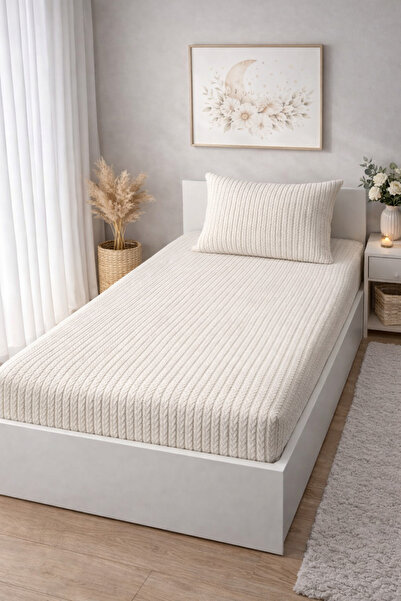 YUSRAMODA Single Person Pique Coverlet and Pillowcase (90X 190 cm)