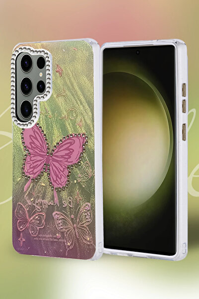 isiltikidsmoda Newface Samsung Galaxy S25 Ultra Case Blade Mirrored Pattern C...