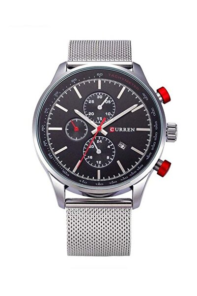 Curren Men's Stainless Steel Analog Watch 8227 - 44 mm - Silver