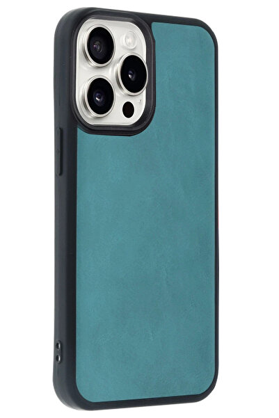 isiltikidsmoda Newface iPhone 14 Pro Max Case Aras Leather Cover - Light Green