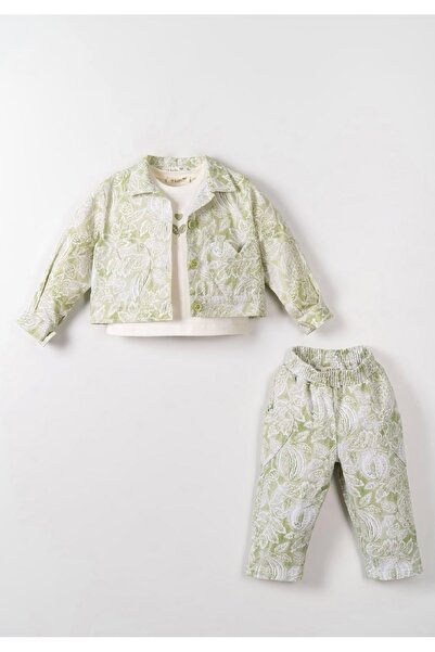 nk kids Limi Baby Girl & Kids Soft Texture Jacket Pants T-Shirt 3-Piece Set