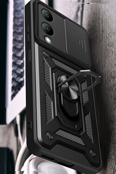 isiltikidsmoda Newface Vivo Y17S Case Pars Lens Ring Silicone - Black