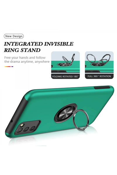isiltikidsmoda Newface Samsung Galaxy A02S Case Elite Ring Cover - Green