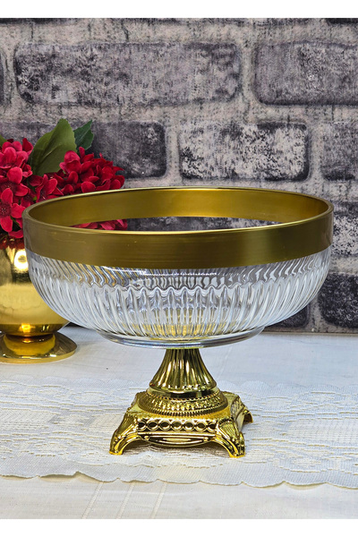 SEÇKİNEV وعاء سكر معدني من ريفر توكيو مع قاعدة، ووعاء سلطة، ووعاء فواكه