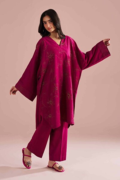 Nishat Linen 2 Piece - Embroidered Suit - PE 26-148