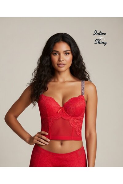 İntive Lingerie Intive'Vs Logo' Premium Stone Strap Underwire Double Push-Up ...