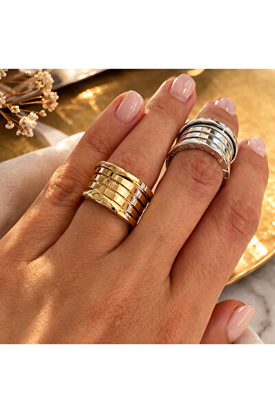 OEM Δαχτυλίδι Bulga GOLD Massive – Πλατύ Δαχτυλίδι Premium, Επιχρυσωμένο με Κ...