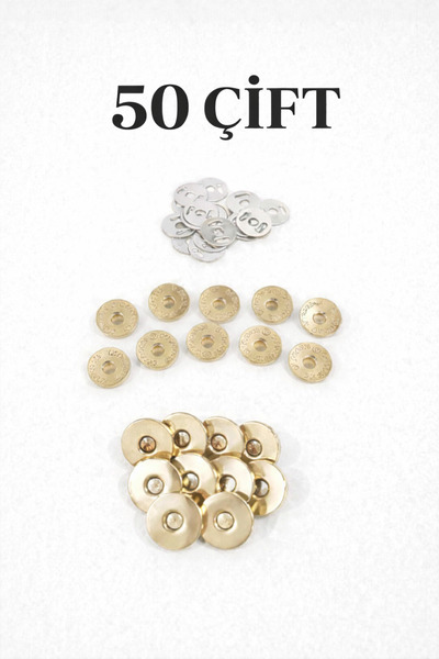Alya trend Bag Magnet Snap Fasteners Light Gold Magnetic Snap Fasteners 50 Pairs