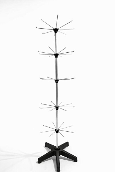 DÜZGÜN METAL 5 Katlı 8 Kancalı Ayarlanabilir Metal Aksesuar ve Bijuteri Stand...