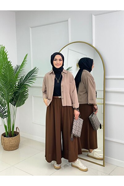 SELVENORA Baggy Skirt Pants – Double Crepe, Comfortable and Stylish