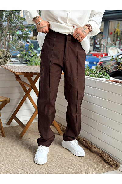 manch collection Pantaloni Regular Fit Parașută Maro