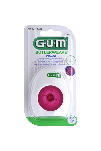 GUM Οδοντικό νήμα, τσίχλα, Butlerweave, ανθεκτικό στο σχίσιμο u κερωμένο, 55m