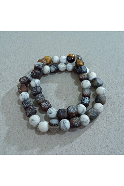 Mimoza Accessories Father Son Natural Stone Bracelet Set – Men's Combination ...