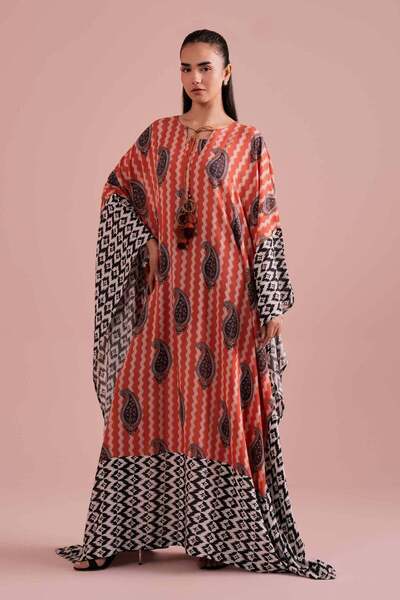 Nishat Linen Printed Kaftan - FE 26-33