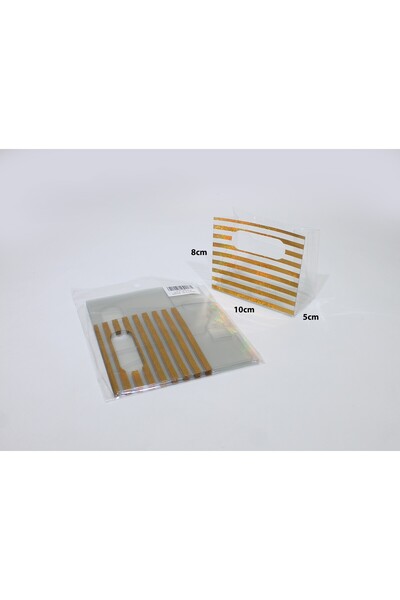 Generic 6 pieces of gold-colored plastic holiday bags