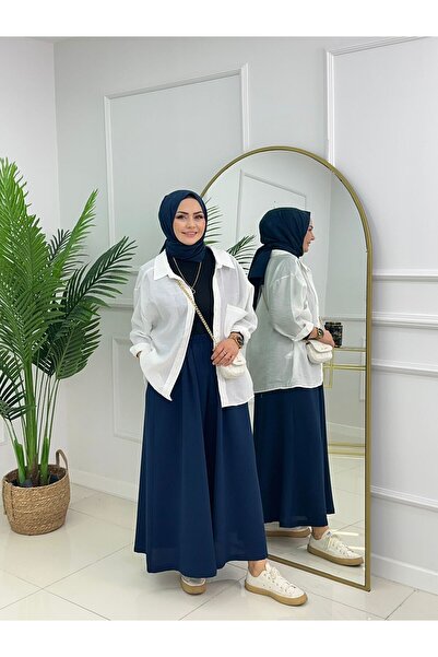 SELVENORA Baggy Skirt Pants – Double Crepe, Comfortable and Stylish