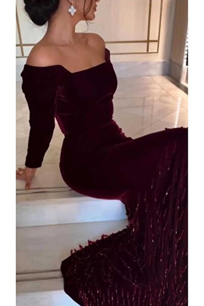 lavera fashlon Lavera ~ Elegant winter Velvet dress with fringe embroidery