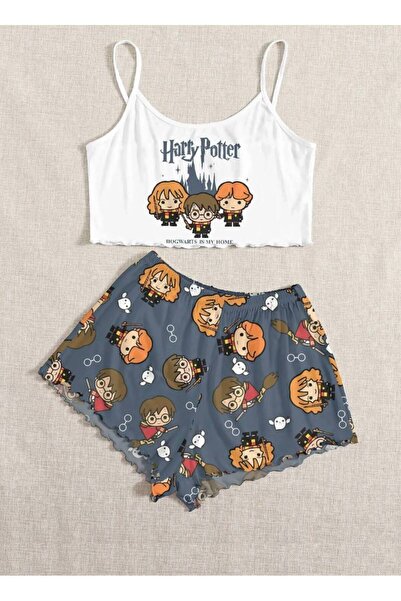 Silona Homewear Strappy Shorts Pajama Set Harry Supersoft Basic Single Jersey