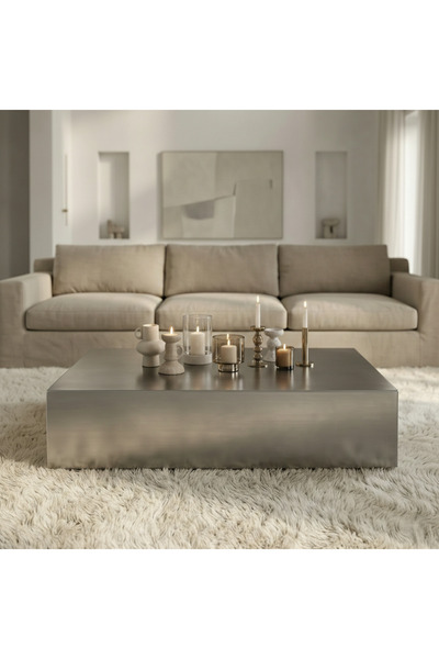 modilab Modern Metal Blok Orta Sehpa Dikdörtgen