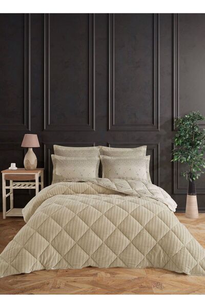 Bikaya Home Wellsoft Single Sleeping Set |   Striped Jacquard |   Quilt + Fit...