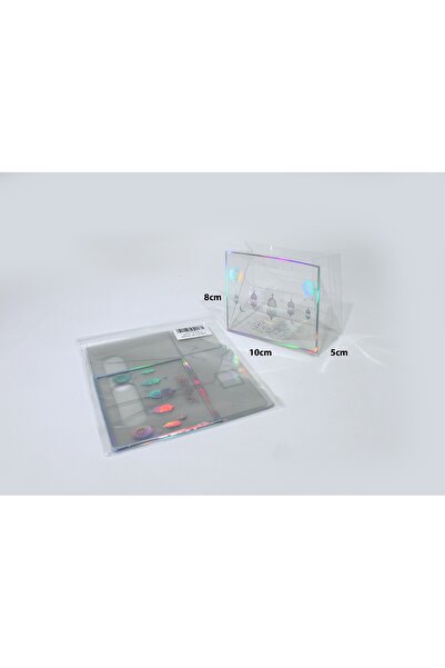 Generic 6 pieces of silver plastic holiday bags