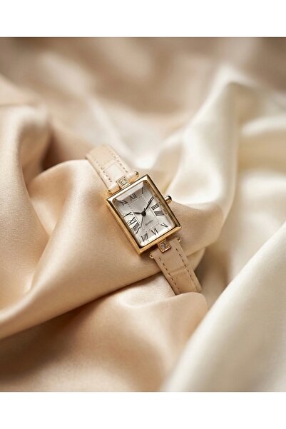 KLISHE Butik Royal Women's Watch Gold Color Square Case Roman Numeral Vintage...