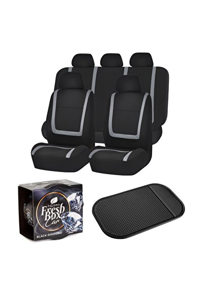 CarGuard Set Gray car covers + Paloma freshbox black diamond air freshener + ...