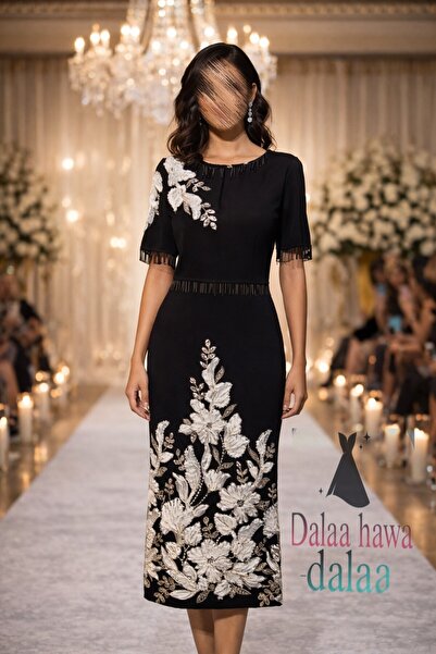 dalaa فستان ناعم كريب