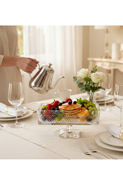 AYZ HOME dörtgen Sunumluk & Mezelik Salata Kasesi 12x24 cm 12cm yükseklik