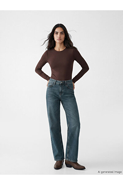 LC Waikiki Rmz Gi̇yi̇m Farkiyla High Waist Wide Leg Women's Jean Pants